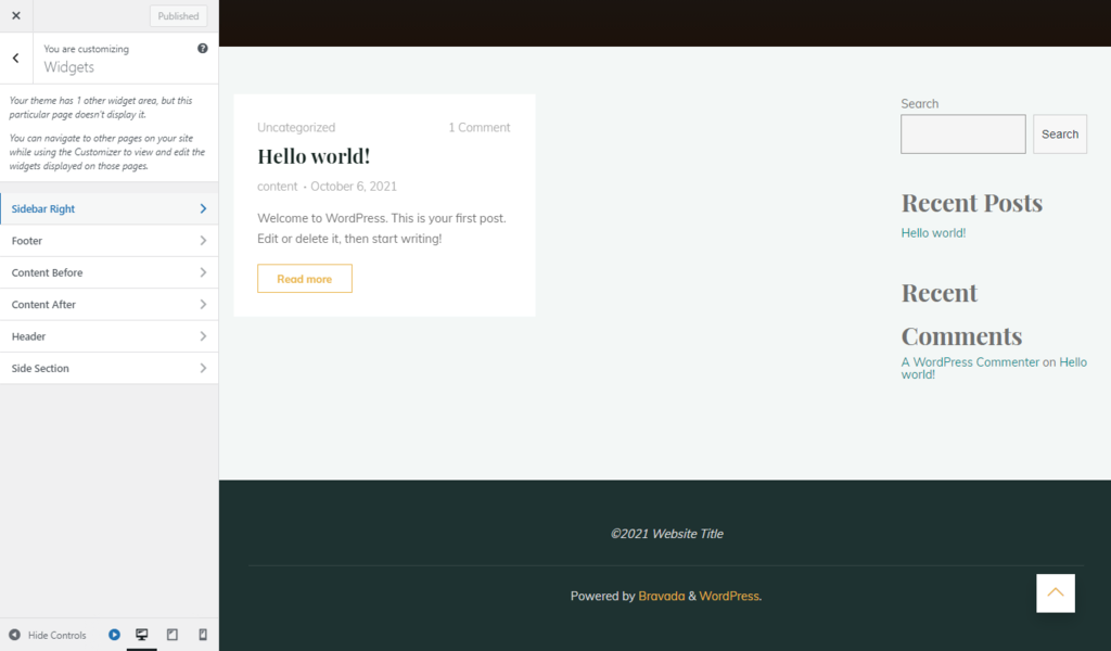 WordPress customizing widgets indiamyhelp